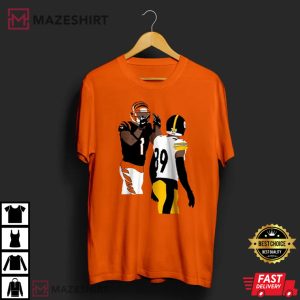 JaMarr Chase Middle Finger Minkah Fitzpatrick Art Painting T shirt 4