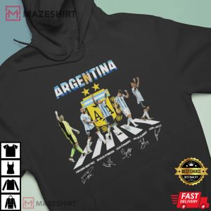 Argentina World Cup Squad 2022 Autographs T Shirt 1