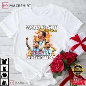 World Cup Champion 2022 Argentina Lionel Messi T Shirt 3