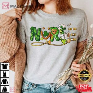 Nurse St. Patricks Day Shirt Lucky Nurse T Shirt 3