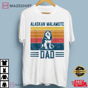 Dog Alaskan Malamute Dad T Shirt 1