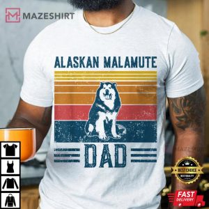 Dog Alaskan Malamute Dad T Shirt 3