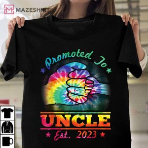 Promoted To Uncle 2023 First Time Uncle Fathers Day T Shirt 1