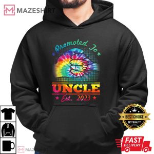 Promoted To Uncle 2023 First Time Uncle Fathers Day T Shirt 2
