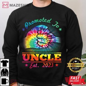 Promoted To Uncle 2023 First Time Uncle Fathers Day T Shirt 4