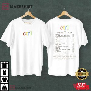 CTRL Rainbow By SZA With Tracklist T Shirt 1