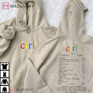 CTRL Rainbow By SZA With Tracklist T Shirt 3