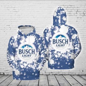 Busch Light Blue White Pain Beer Lover 3D Hoodie