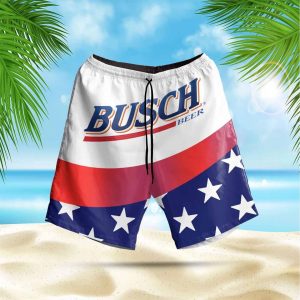 Busch Light American Flag Beach Comfortable Shorts