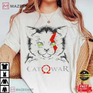 Cat Of War Video Game T shirt 3