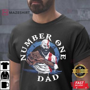God Of War Ragnarok Kratos Number One Dad T Shirt 1