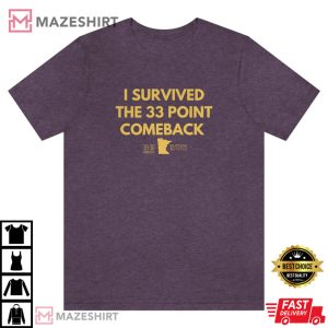 Minnesota Vikings I Survived The 33 Point Comeback T shirt 3