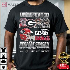 Georgia Bulldogs Undefeated 2022 Go Dawgs T Shirt 1