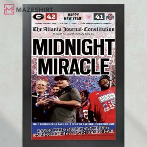 Georgia Bulldogs Defeat OSU Peach Bowl Midnight Miracle Poster 2