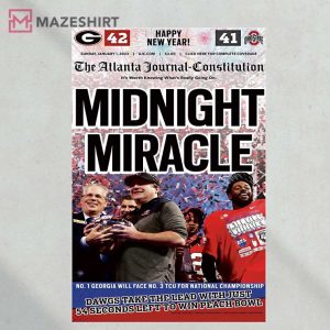 Georgia Bulldogs Defeat OSU Peach Bowl Midnight Miracle Poster 3
