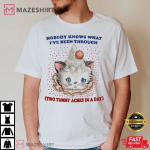 Nobody Knows What Ive Been Through Two Cute Tummy Aches T shirt 4