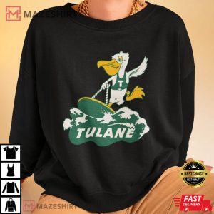 Vintage Duck Tulane Green Wave Football T shirt 4