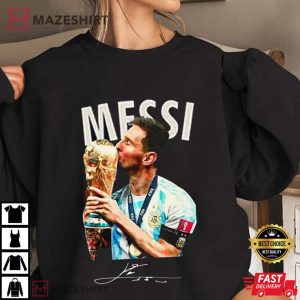 World Cup Champion 2022 Lionel Messi Kiss Cup T-Shirt