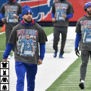 Love For 3 Damar Hamlin Buffalo Bills T-Shirt