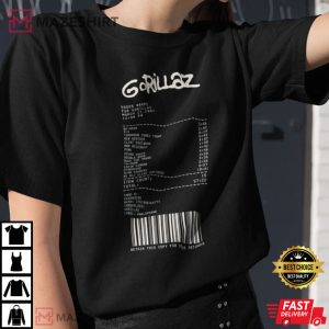 Gorillaz Tour T Shirt 2