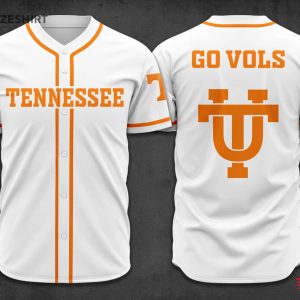 Tennessee Volunteers White and Orange Baseball Jersey
