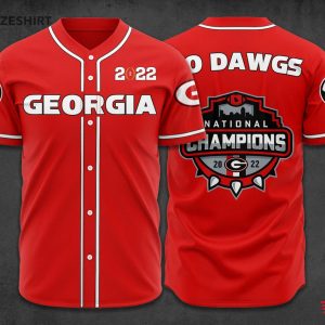 Georgia Bulldogs 2022 National Champions Baseball Jersey