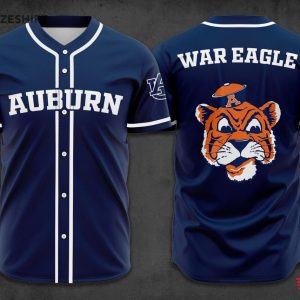 Auburn Tigers Baseball Jersey Blue And White NCAA