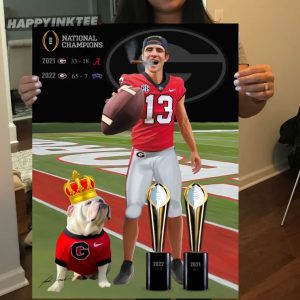 Georgia Bulldogs National Championship Stetson Bennett Poster