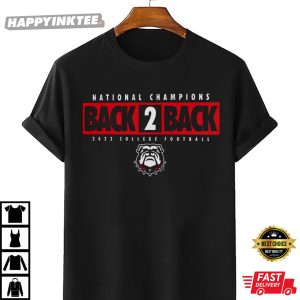Georgia Bulldogs National Champions Back 2 Back 2021 2022 Championship T-Shirt