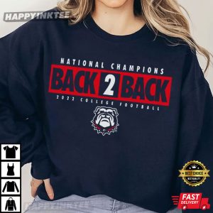 Georgia Bulldogs National Champions Back 2 Back 2021 2022 Championship T-Shirt
