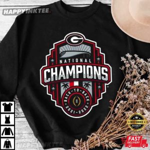 Georgia Bulldogs National Champions Back 2 Back 2021 2022 Championship T-Shirt
