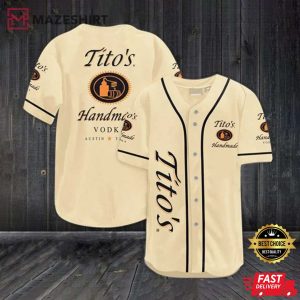 Vintage Beige Tito’s Vodka Baseball Jersey