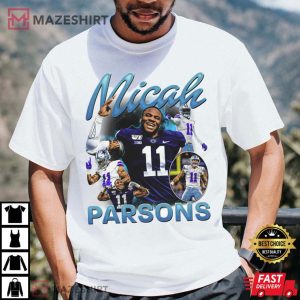 Micah Parsons Vintage 90s Player For Dallas Cowboys Football Team T Shirt 1