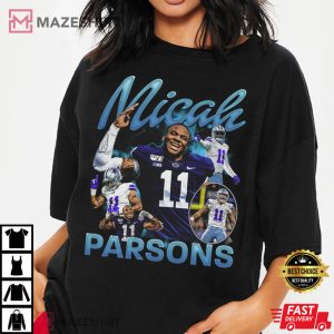 Micah Parsons Vintage 90s Player For Dallas Cowboys Football Team T Shirt 4