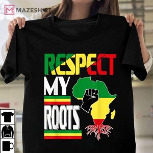 Respect My Roots Love Africa Map Pan T Shirt 1