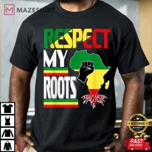 Respect My Roots Love Africa Map Pan T Shirt 3