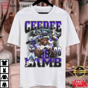 Ceedee Lamb Vintage 90s Of Dallas Cowboys T Shirt 4