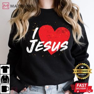 I Love Jesus Christianity Faith T Shirt 2
