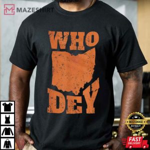 Who Dey Bengals Chant Cincinnati League American Football T Shirt 1
