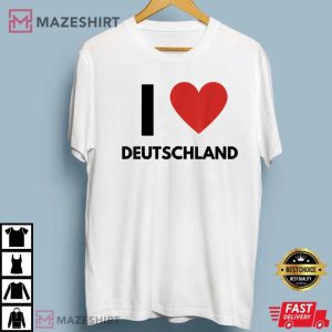 I Love Deutschland Fan Ich Liebe Germany T Shirt 1