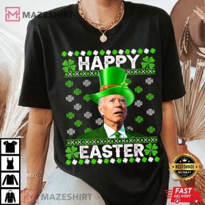 Joe Biden Happy Easter Confused St Patricks Day T Shirt 3