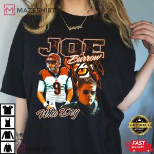 Joe Burrow Bengals Vintage 90s Bootleg Who Dey T Shirt 1