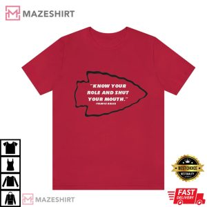 Travis Kelce Of Kansas City Know Your Role Shut Your Mouth T Shirt 2