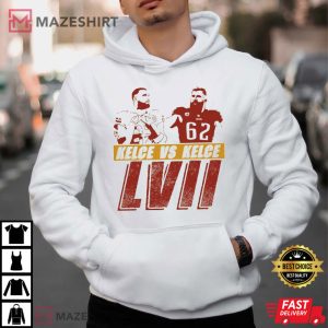 Travis Kelce Vs Jason Kelce At Super Bowl LVII 2023 T shirt 2