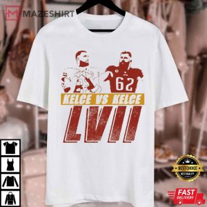 Travis Kelce Vs Jason Kelce At Super Bowl LVII 2023 T shirt 4