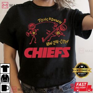 Mahomes And Kelce Of Kansas Chiefs Touch Down Kan Zuh City T shirt 2