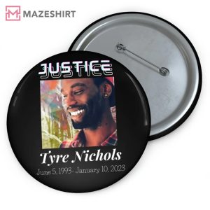 Justice For Tyre Nichols Button Pin 1