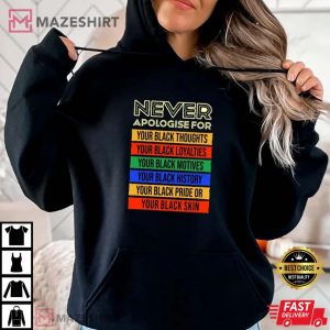 Never Apologize For Your Blackness Black History Months Sweatshirt