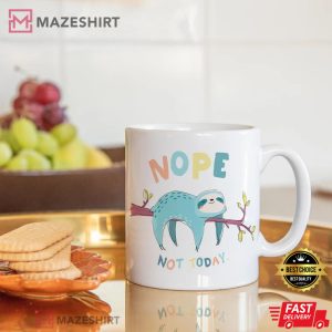 Nope Not Today Sloth Christmas Gift Mug 2