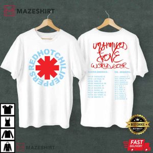Red Hot Chili Peppers Band Unlimited Love World Tour T Shirt 2